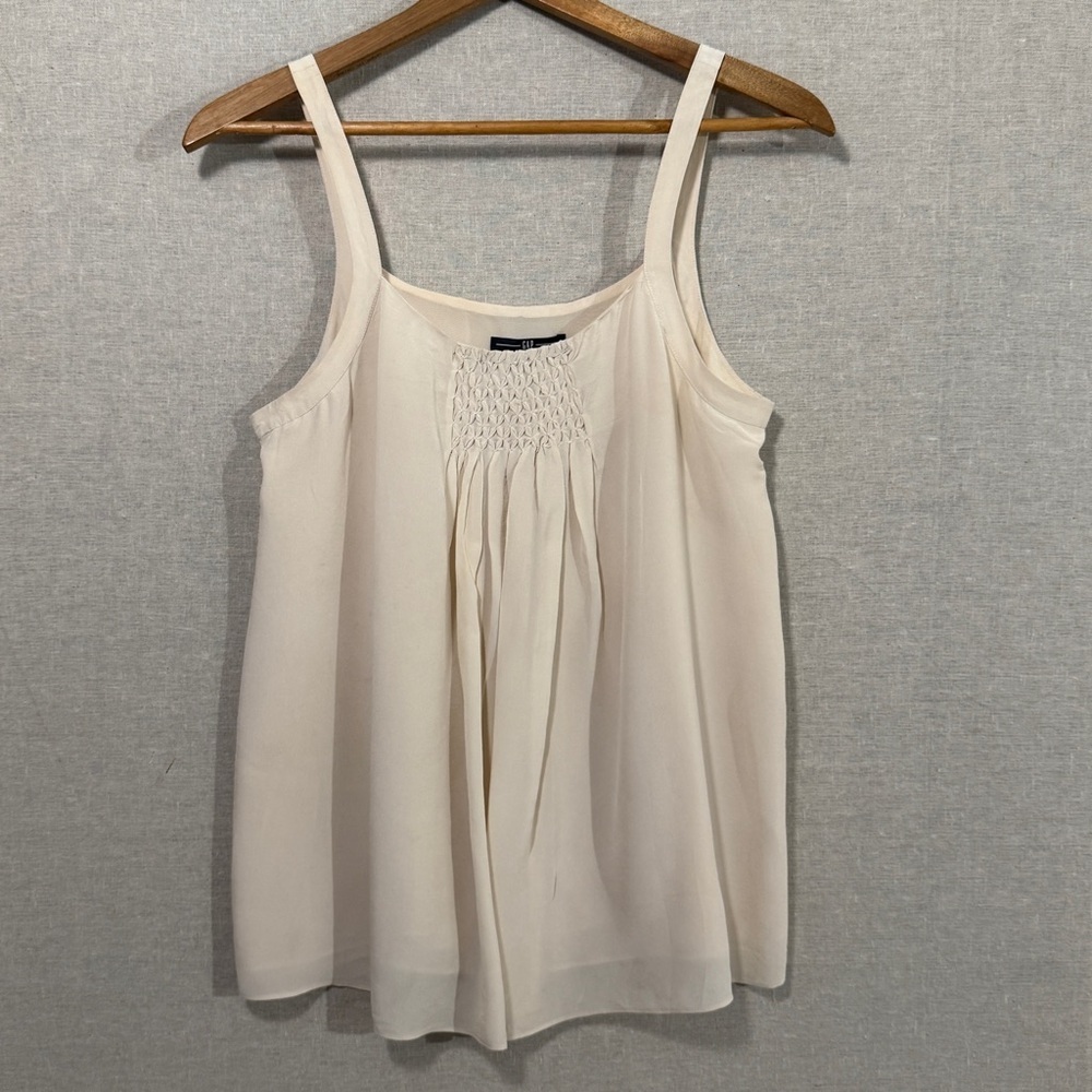 GAP Silk Smocked Festival Tank Top Medium